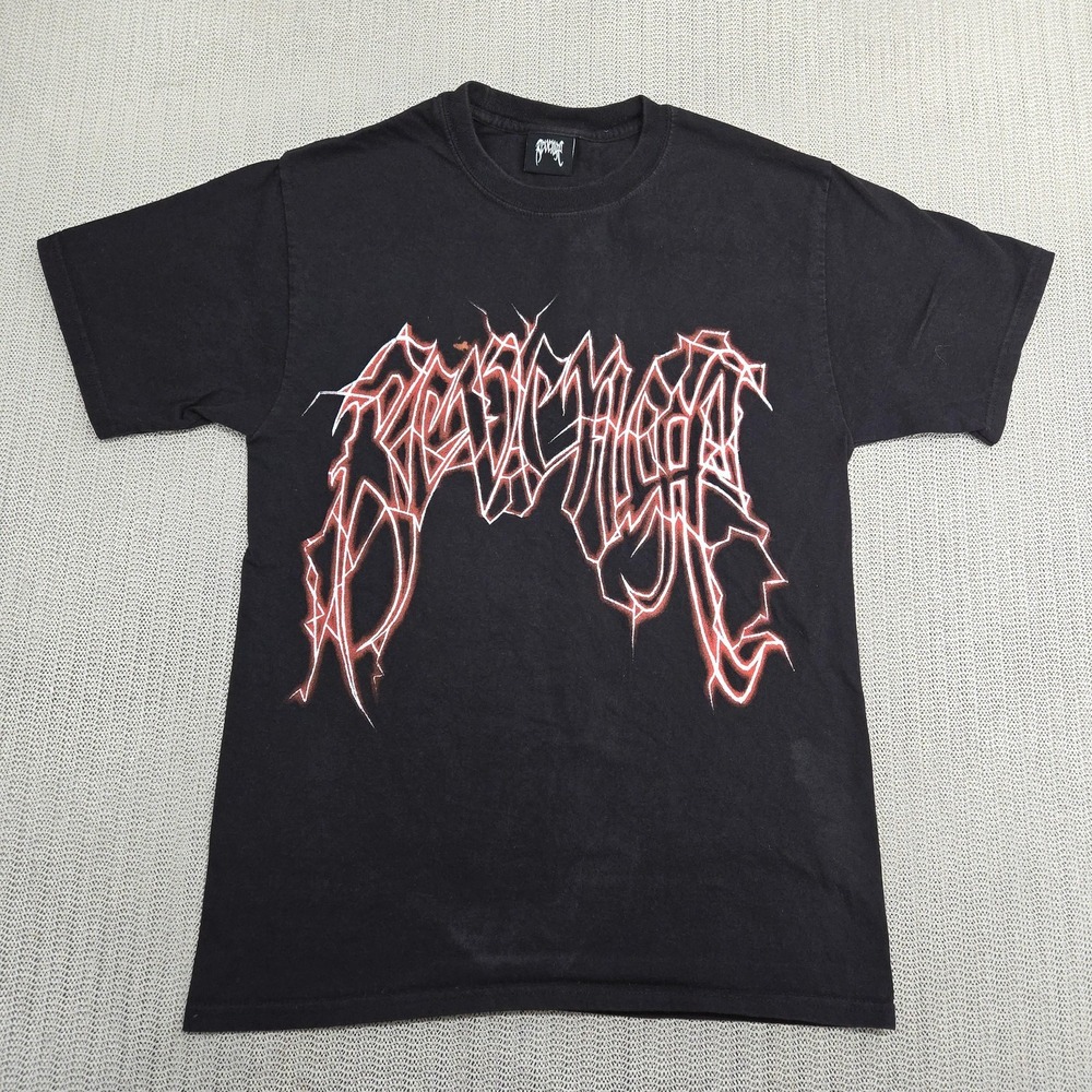 Revenge Shirt Mens Medium Black Lightning Globe Graphic Streetwear Hype Anarchy